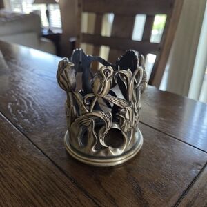 Tulip Candle Holder Matte Silver From Royal Limited